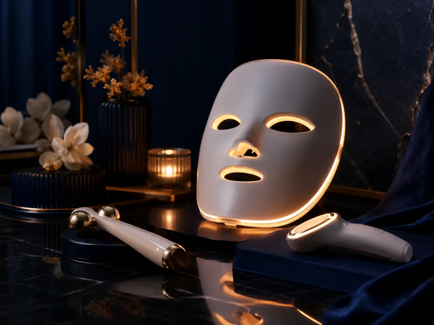 Luxury beauty technology devices with LED mask